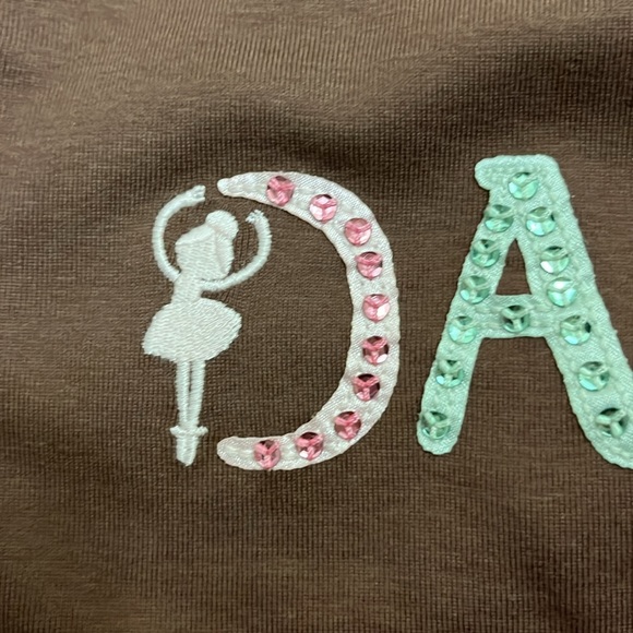 Gymboree brown sequin DANCE long sleeve t-shirt sequin ballerina size 12 NWT - Picture 5 of 11